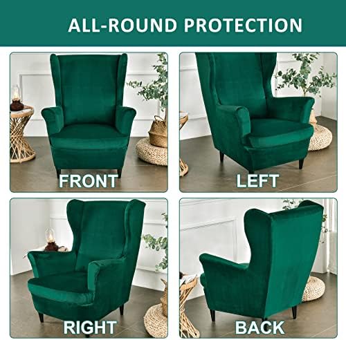 NILUOH Wingback Chair Covers 2-Piece, Armchair Slipcovers - Image 4