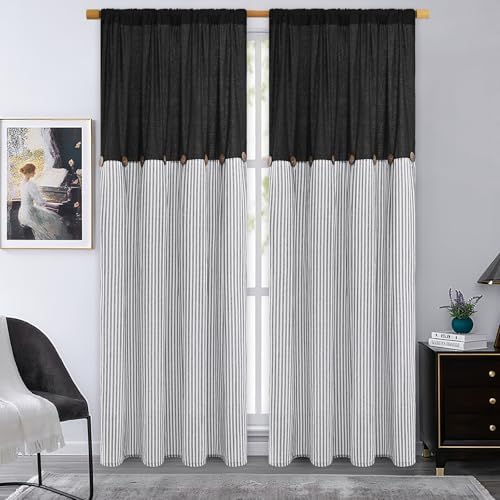 ASPMIZ Cotton Linen Farmhouse Curtains - Image 3