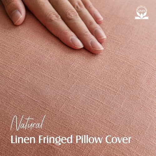 Foindtower Decorative Linen Fringe Throw Pillow Covers Cozy Boho Farmhouse - Image 2