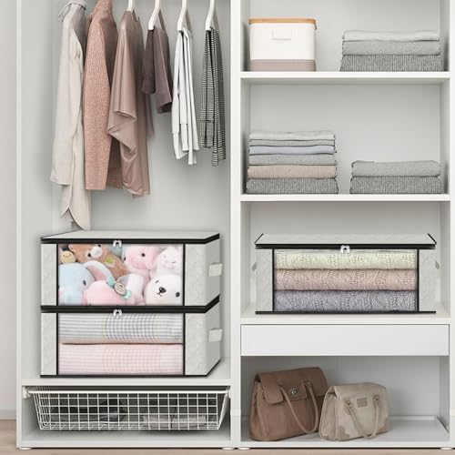 HomeHacks 6-Pack Clothes Organizer Storage Bags, 35L Storage Bins - Image 6