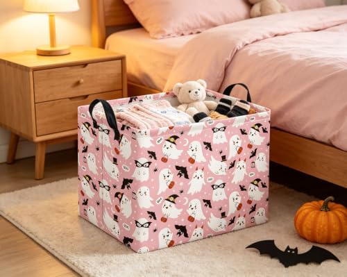 Rectangular Halloween Basket for Boys and Girls Kids Trick or Treat Pumpkin - Image 6