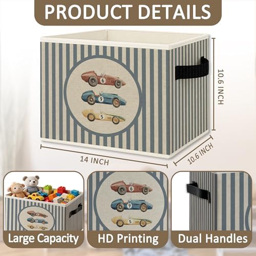 Vintage Race Car Boy Foldable Storage Bins Box - Image 6