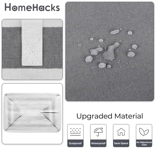 HomeHacks 2 Pack Laundry Baskets, Laundry Hampers Bags - Image 5