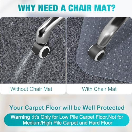 BesWin Office Chair Mat for Carpets, 2 Pack, Heavy Duty - Image 2