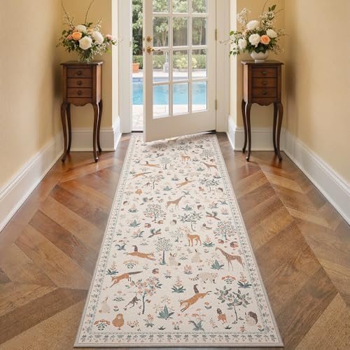 BESBLEE 2X5 Washable Kitchen Runner Rug, Animal Non Slip - Image 3