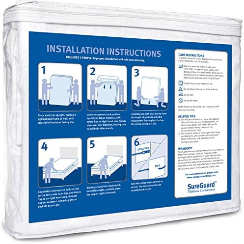 SureGuard Twin Zippered Mattress Protector Encasement - Image 2