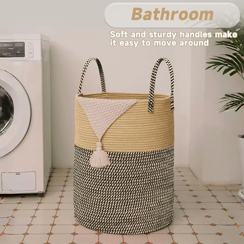 JMvicyroam 80L Cotton Rope Laundry Basket Hamper - Image 5