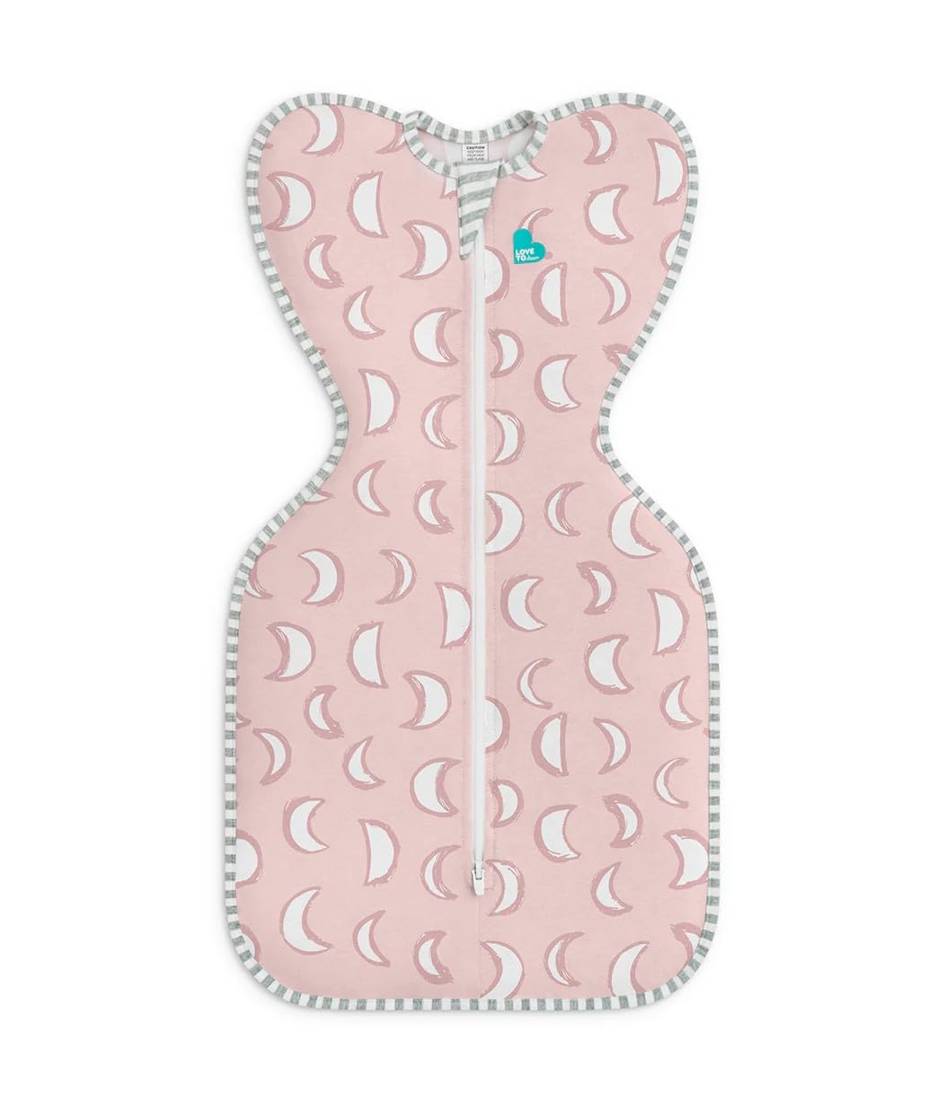 Love to Dream Swaddle UP, Sleep Sack 0-3 Months, Self-Soothing, Improves Sleep, Snug Fit Helps Calm Startle Reflex, Baby Essentials Must Haves Newborn, 1.0 TOG, 8-13 lbs, Eclipse Pink