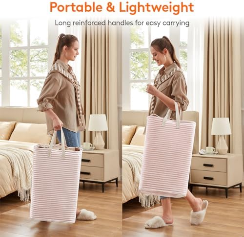 Lifewit 80L Large Laundry Baskets, 3 Pack, Reinforced Handles - Image 5