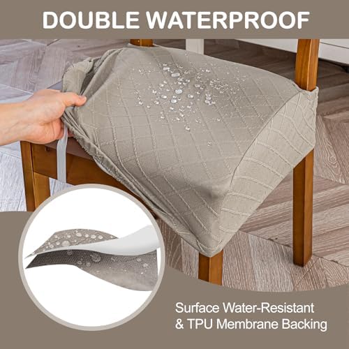 Genina Waterproof Chair Covers Set of 4, No Rear Covers - Image 3