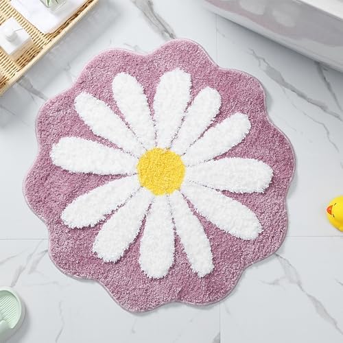 Cute Bath Mat, Water Absorption Non Slip Mat, Soft Machine Wash Rug Mat by Carmoion
