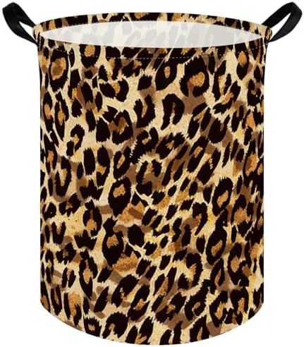 Kids Laundry Basket, Leopard pattern hamper, Nursery Hampers, Waterproof by FXOCSHE