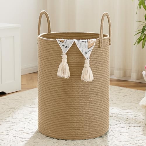 Artfeel Laundry Basket, Woven Cotton Rope Laundry Hamper, 100L by Artfeel