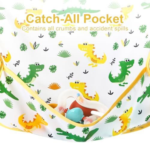 Accmor 5 Pack Long Sleeve Bibs, Baby Smock Waterproof Sleeved Bib Smock - Image 4