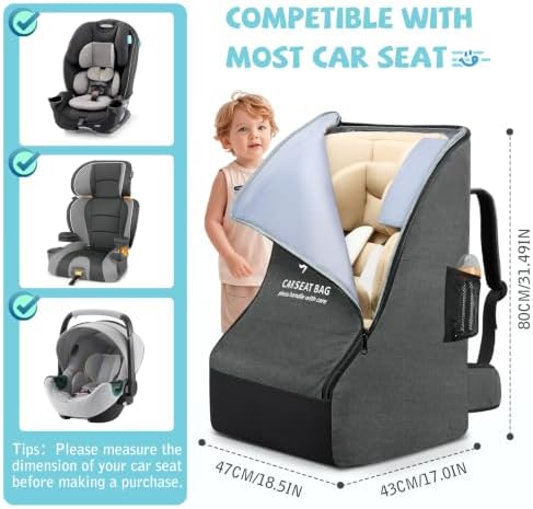 RAINSMORE Padded Car Seat Travel Bag - Image 2