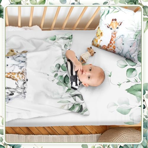 HunnmingRe Safari Animals Baby Crib Bedding Set - Image 5