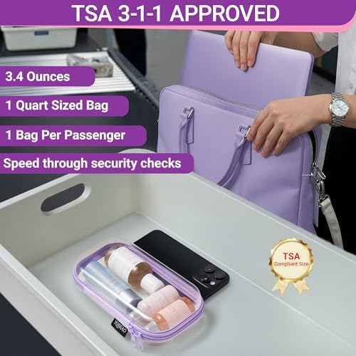 YQBRAO Clear Hard Shell Zipper Cases, 6 Multi-Size Organizers - Image 7
