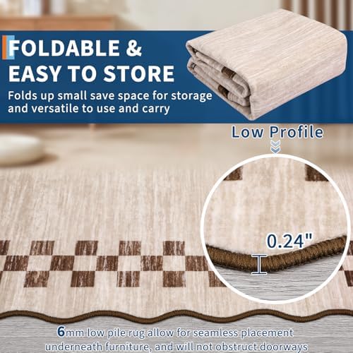 GarveeHome Scalloped Washable Rug 9x12 Area Rug - Image 4