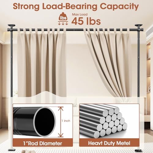 SUNALLY Room Divider for Separation 28-114in Privacy Wall Divider - Image 5