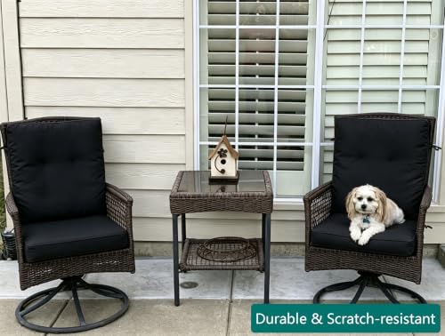 Outdoor High Back Dining Chair Cushions Cover 2-Pack - Image 7