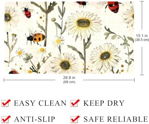 Non Slip Shower Mat Bathtub Mat 15.1x26.8 Inch, Quick Dry Bath Mat - Image 4