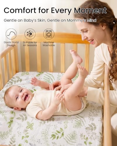 Muslin Crib Sheets for Boy Girl - Image 6