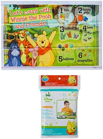 Disney Winnie the Pooh Table Topper Disposable Stick-on Placements in Reusable by Disney