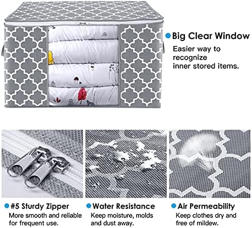 Storage Bags 100L 2Pack Clothes Organization and Storage Containers - Image 4