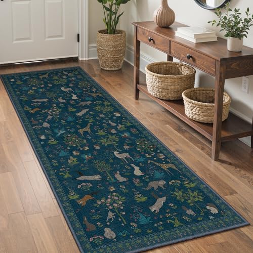 BESBLEE 2'6X10 Washable Kitchen Runner Rug, Animal Non Slip - Image 2