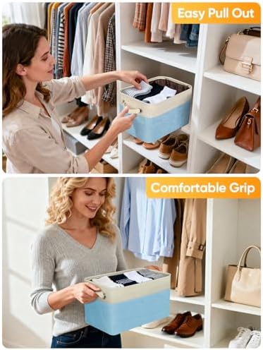 BALEINE 3 Pack Fabric Closet Storage Bins - Image 5