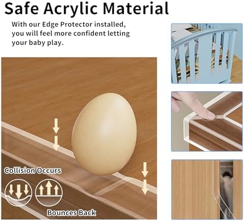 13.12 FT Edge Corner Protector Baby Proofing, Soft Clear Furniture Table Corner - Image 3