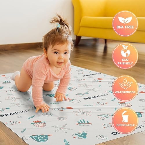 Minimono Baby Splat Mat for Under High Chair - Image 5