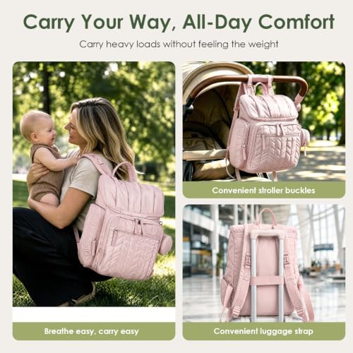TOPEAST Diaper Bag Backpack, Large Travel Baby Bag - Image 6