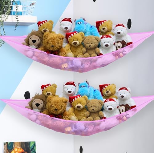 Simple Houseware 2 Pack Stuffed Animal Toy Hammock Net - Image 3