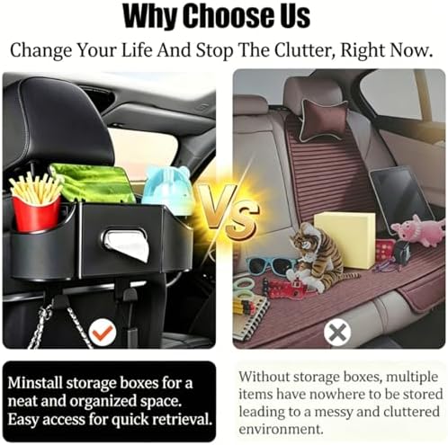 Back Seat Car Organizer, 4 in 1 Multifunctional Car Back Seat Storage Box - Image 3