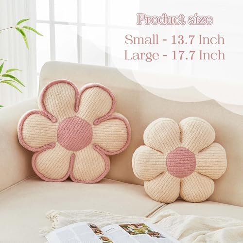 Kcvvcr Flower Pillow, Soft Flower Decorative Throw Pillow, Cute Daisy Flower - Image 2