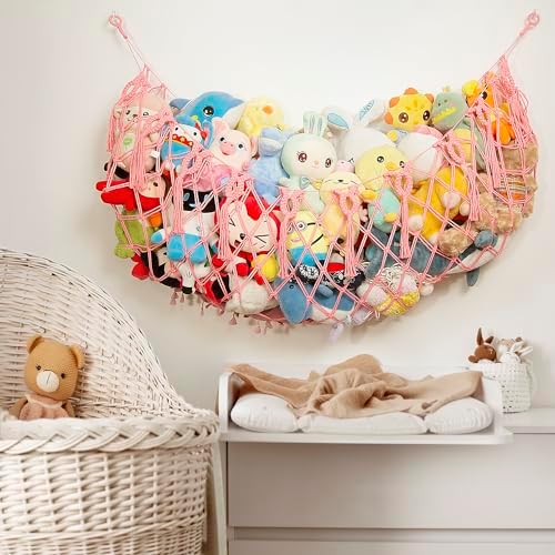 Large Stuffed Animal Storage Net or Hammock Wall Mounted Macrame Stuffed Animal - Image 5
