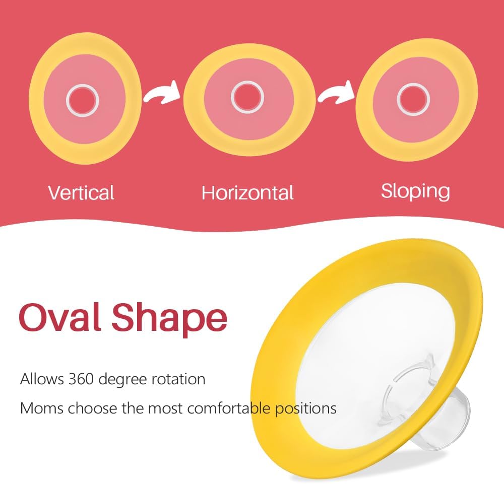PumpMom-us 21mm Breast Shields Compatible with Medela Breast Pump Parts, Replace Flange Accessories for PersonalFit, Freestyle, Harmony, PersonalFit Flex Breast Shield