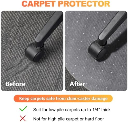 Chair Mat for Carpet- Low Pile Carpet Protector for Office Gaming Computer Desk - Image 5