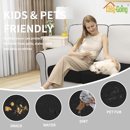 Easy-Going Waterproof Cushion Covers Set, Quilted Stretch 1-Piece Sofa Seat - Image 5
