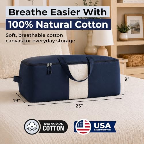 Soft Canvas Storage Bags with Zipper. Thick Breathable - Image 2