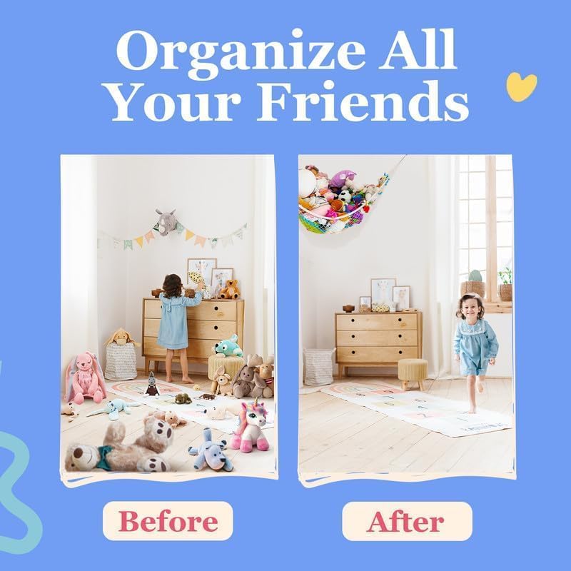 Extra Large Stuffed Animal Storage Hammock 1 Pack | Holds 12 lbs | Corner - Image 4