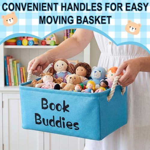 Marsui 1 Pcs Book Buddies Storage Basket - Image 4