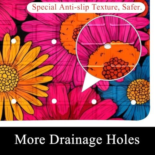 Shower Mat Bathtub Mat, 26.8x15.1 inch, Non-Slip Bath Mat - Image 2
