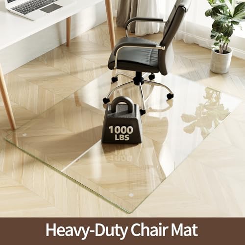 Koonmi Tempered Glass Chair Mat 60"x46" - Image 2