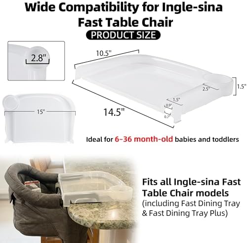 Clear Plastic Baby Dining Tray for Ingle-sina Fast Table Chair - Image 2
