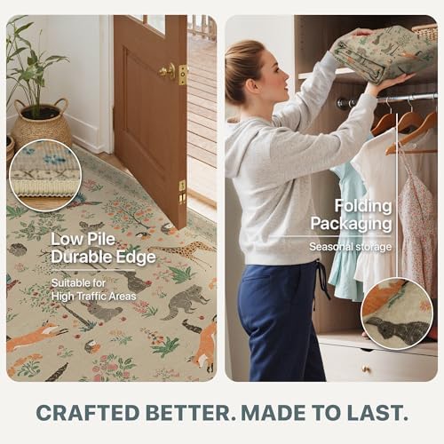 BESBLEE 2X6 Washable Kitchen Runner Rug, Animal Non Slip - Image 4