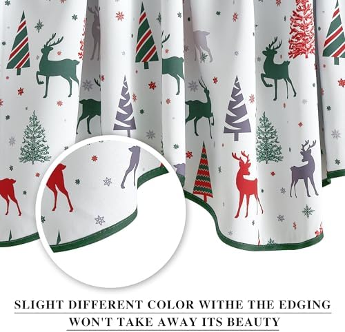 NICETOWN Christmas BLK Valances Windows Curtain Xmas Kitchen Valances Grommet - Image 3