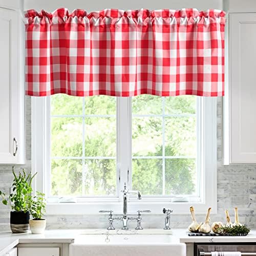 Hiasan Buffalo Plaid Curtains Valances, 60W x 18L, 1 Panel by Hiasan