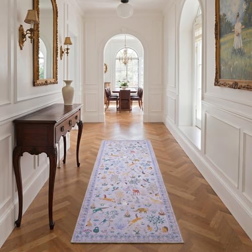 BESBLEE 2'6X6 Washable Kitchen Runner Rug, Animal Non Slip by BESBLEE